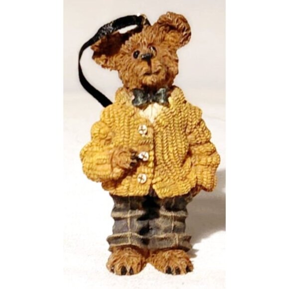Boyds Bear & Friends Resin Bear Figurine Trio Set With Ribbons Ornaments - Picture 3 of 6